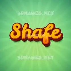shafe in Green Rays style - 3D name wallpaper