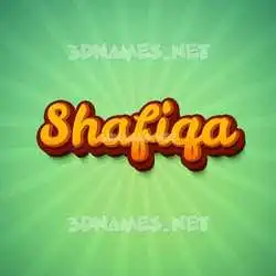 shafiqa in Green Rays style - 3D name wallpaper