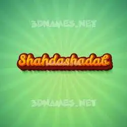 shahdashadab in Green Rays style - 3D name wallpaper