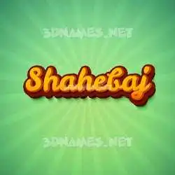shahebaj in Green Rays style - 3D name wallpaper