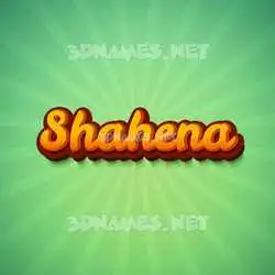 shahena in Green Rays style - 3D name wallpaper