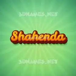 shahenda in Green Rays style - 3D name wallpaper