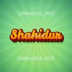 shahidur in Green Rays style - 3D name wallpaper