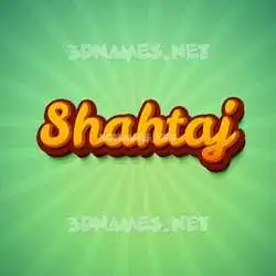 shahtaj in Green Rays style - 3D name wallpaper