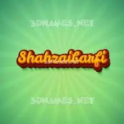 shahzaibarfi in Green Rays style - 3D name wallpaper