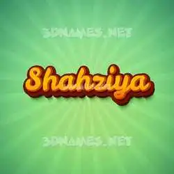 shahziya in Green Rays style - 3D name wallpaper