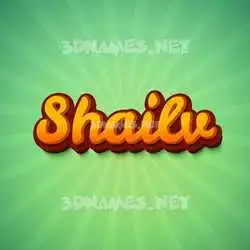 shailv in Green Rays style - 3D name wallpaper