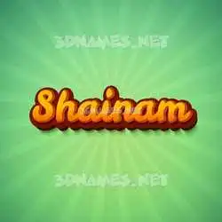 shainam in Green Rays style - 3D name wallpaper
