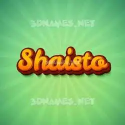 shaisto in Green Rays style - 3D name wallpaper