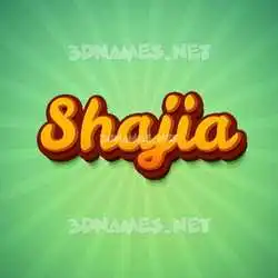 shajia in Green Rays style - 3D name wallpaper