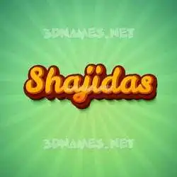 shajidas in Green Rays style - 3D name wallpaper