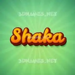 shaka in Green Rays style - 3D name wallpaper