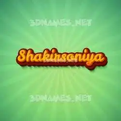 shakirsoniya in Green Rays style - 3D name wallpaper