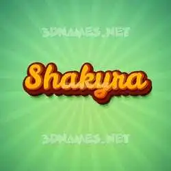 shakyra in Green Rays style - 3D name wallpaper