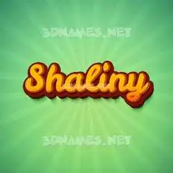 shaliny in Green Rays style - 3D name wallpaper