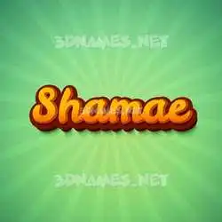 shamae in Green Rays style - 3D name wallpaper