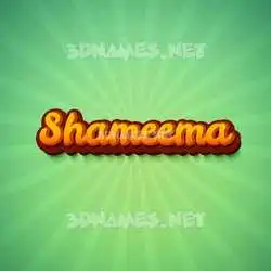 shameema in Green Rays style - 3D name wallpaper