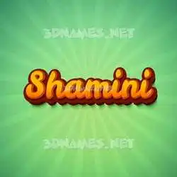shamini in Green Rays style - 3D name wallpaper