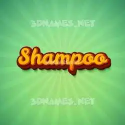 shampoo in Green Rays style - 3D name wallpaper
