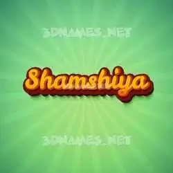 shamshiya in Green Rays style - 3D name wallpaper