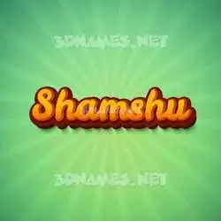 shamshu in Green Rays style - 3D name wallpaper