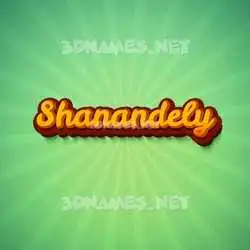 shanandely in Green Rays style - 3D name wallpaper