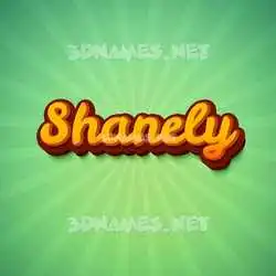 shanely in Green Rays style - 3D name wallpaper