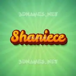 shaniece in Green Rays style - 3D name wallpaper