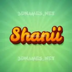 shanii in Green Rays style - 3D name wallpaper