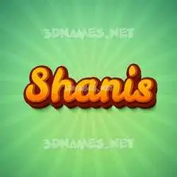 shanis in Green Rays style - 3D name wallpaper