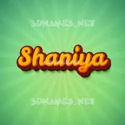 shaniya in Green Rays style - 3D name wallpaper