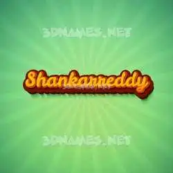 shankarreddy in Green Rays style - 3D name wallpaper