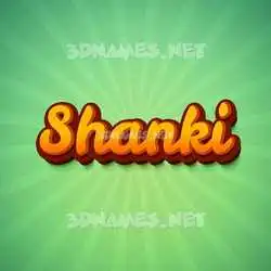 shanki in Green Rays style - 3D name wallpaper