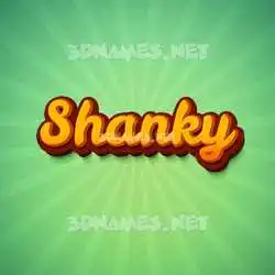 shanky in Green Rays style - 3D name wallpaper