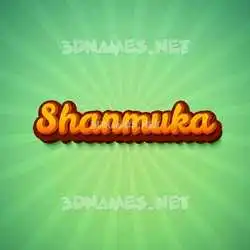 shanmuka in Green Rays style - 3D name wallpaper