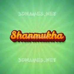 shanmukha in Green Rays style - 3D name wallpaper