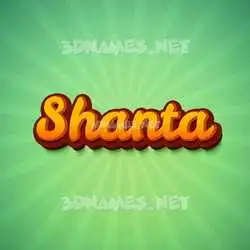 shanta in Green Rays style - 3D name wallpaper