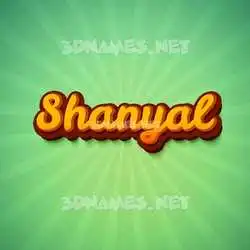 shanyal in Green Rays style - 3D name wallpaper