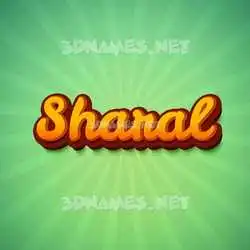 sharal in Green Rays style - 3D name wallpaper