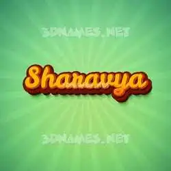 sharavya in Green Rays style - 3D name wallpaper