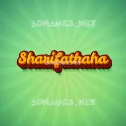 sharifathaha in Green Rays style - 3D name wallpaper