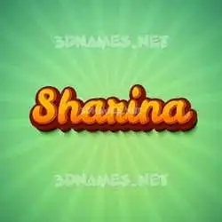 sharina in Green Rays style - 3D name wallpaper