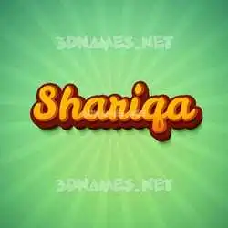 shariqa in Green Rays style - 3D name wallpaper