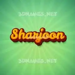 sharjoon in Green Rays style - 3D name wallpaper
