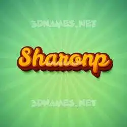 sharonp in Green Rays style - 3D name wallpaper