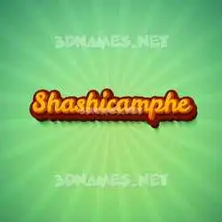 shashicamphe in Green Rays style - 3D name wallpaper