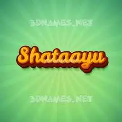 shataayu in Green Rays style - 3D name wallpaper