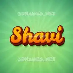 shavi in Green Rays style - 3D name wallpaper