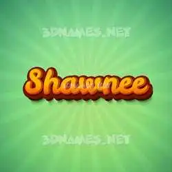 shawnee in Green Rays style - 3D name wallpaper