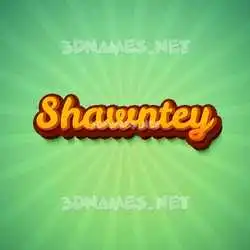 shawntey in Green Rays style - 3D name wallpaper